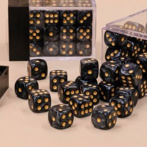 dé 6 faces lot 36 dés noir