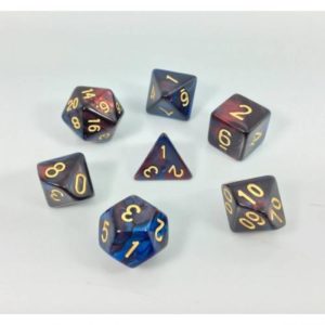 lot 7 dés fusion rouge et bleu