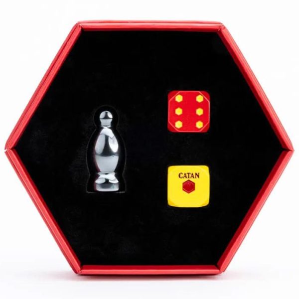 catan pack de dés robber & metal: hematite