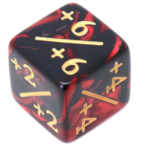 lot de 3 dés + / rouge et noir