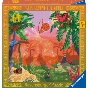 puzzle tales around the world : anansi et le pot de sagesse 64 pcs