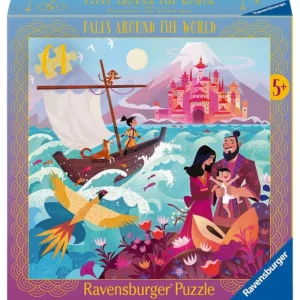 puzzle tales around the world : momotaro, l'enfant pêche 64 pcs